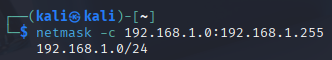 netmask -c