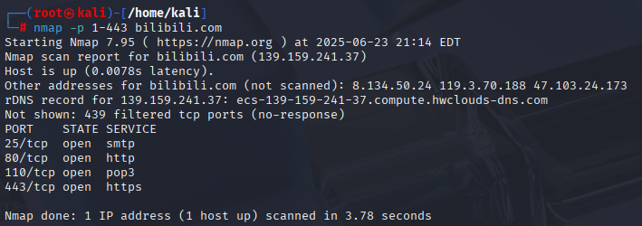 nmap -p
