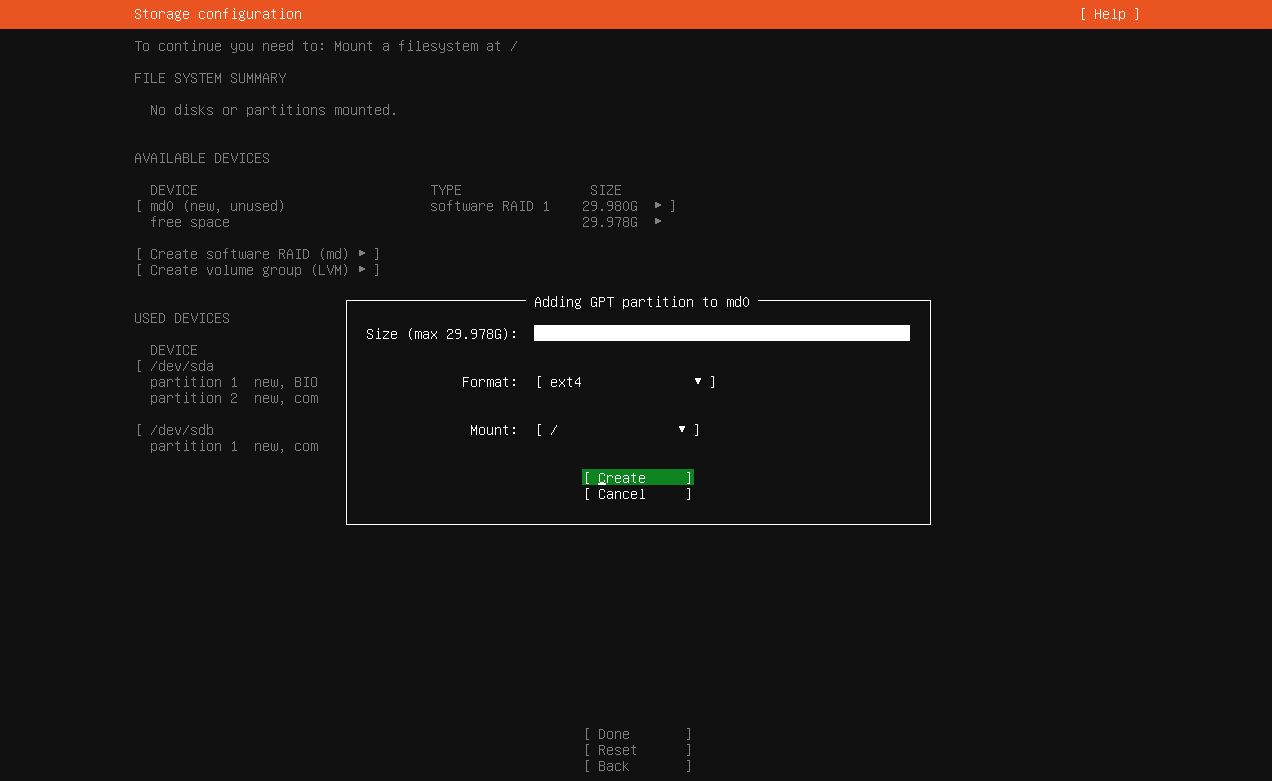 Add GPT Partition to md0