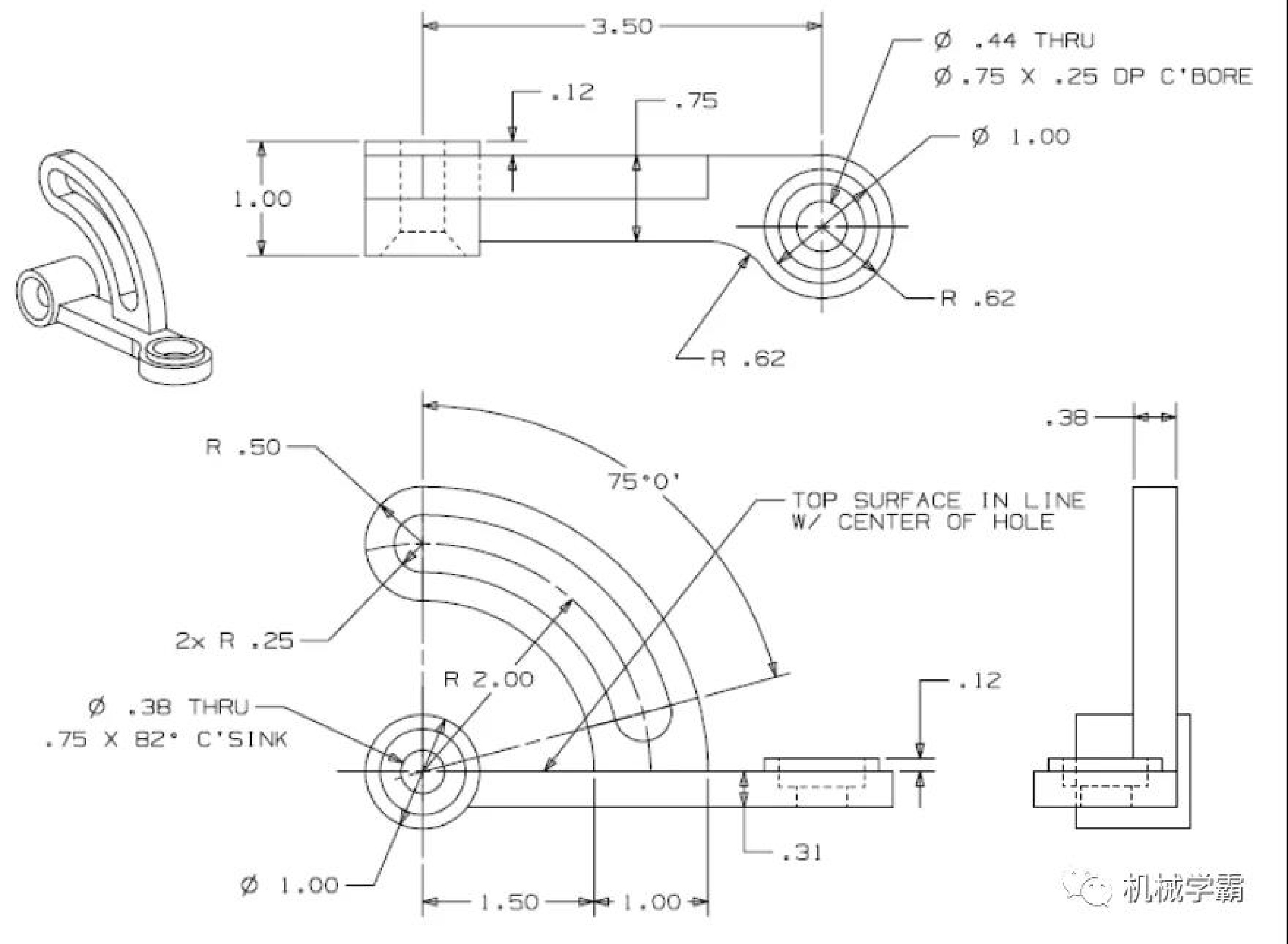 定义度量单位英寸、键槽、确定好基准点