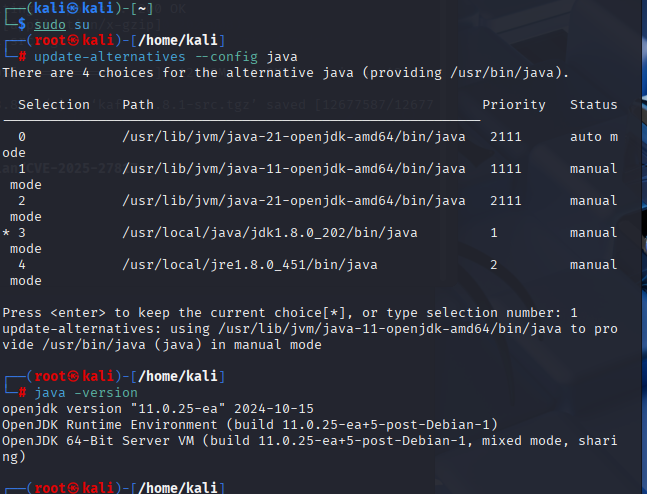 Kali-Linux切换Java版本