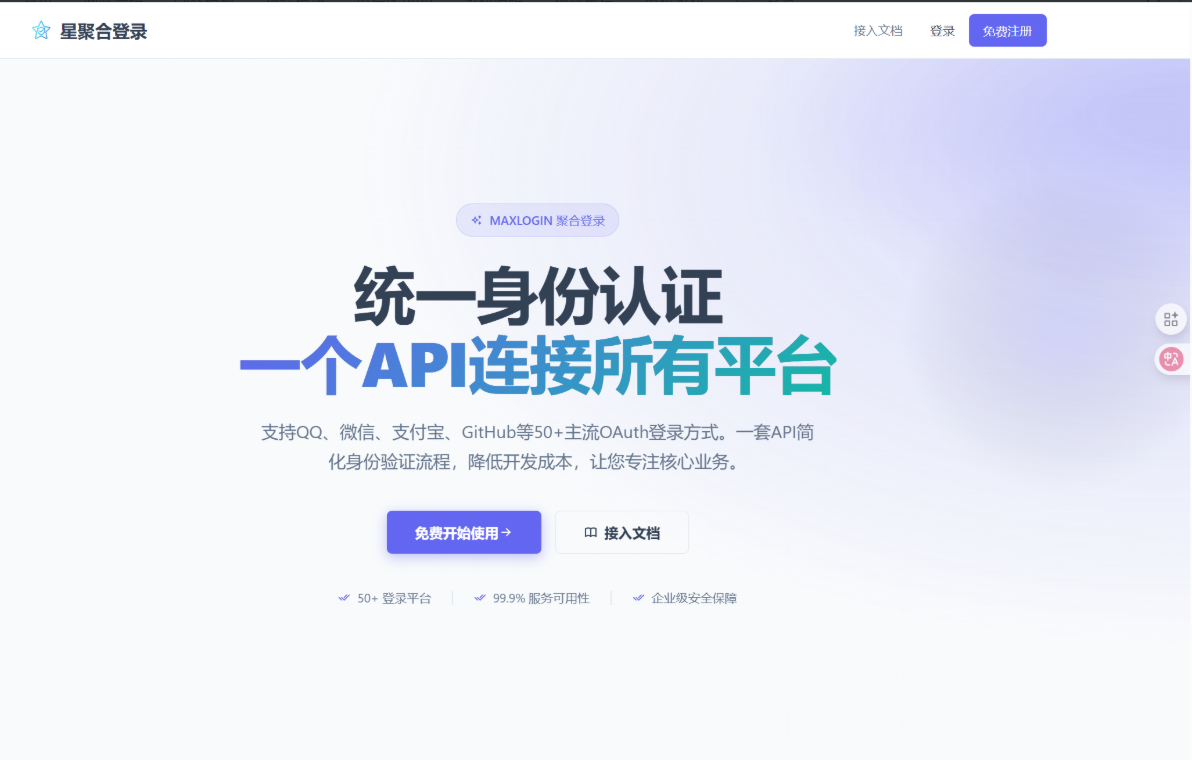 星聚合登录QQ、文档等快捷登录接口源码-雪花源码