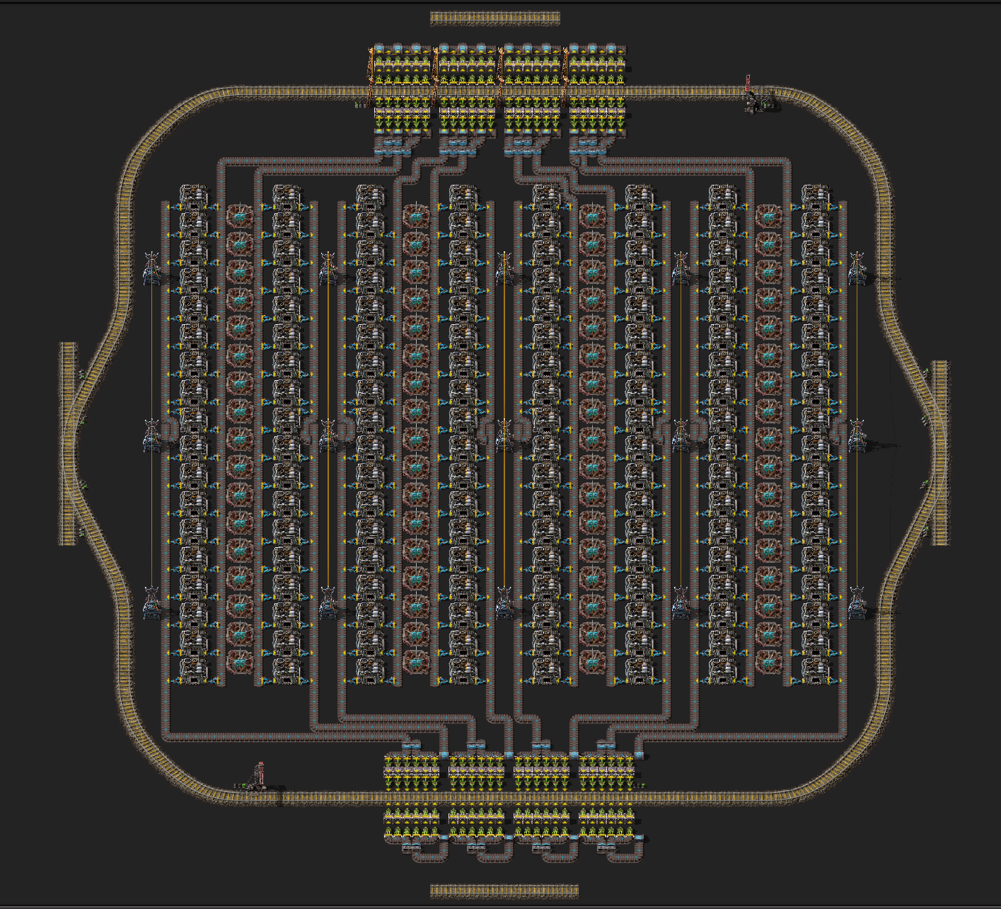 一种适用于矩形网格化工厂架构的模块化熔炉组-永久免费异星工厂蓝图