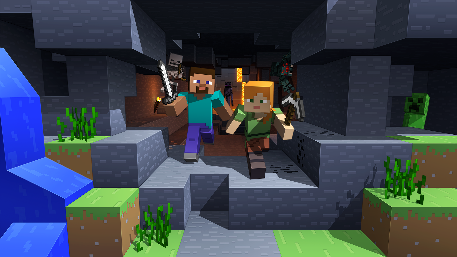 Minecraft官方壁纸,(含地下城)-StarFalling | 星落 大型MC服务器